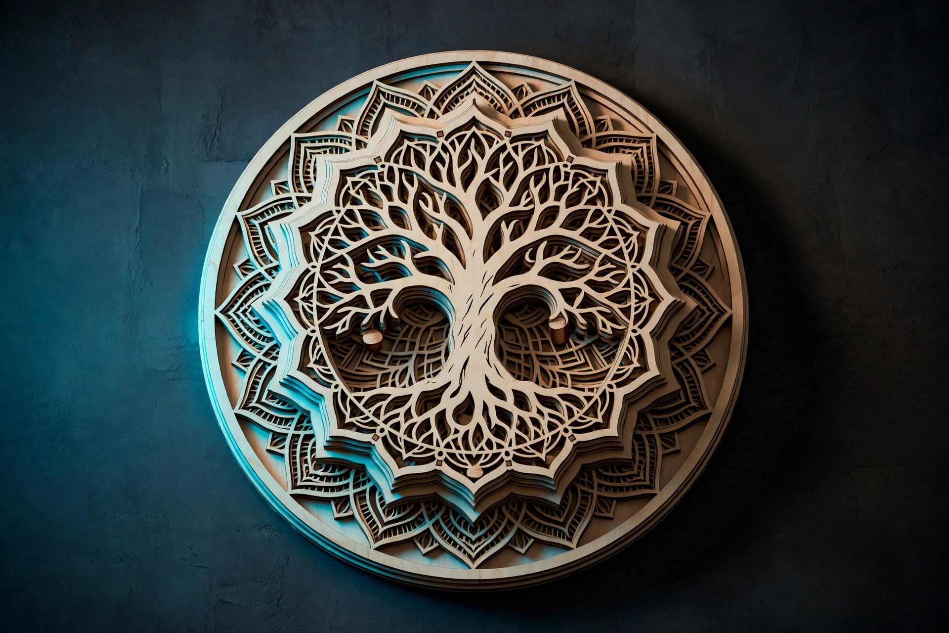 Tree of Life Mandala — 3-Layer 3D